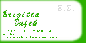 brigitta dufek business card